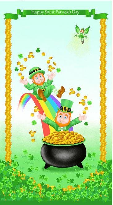 NEW! Pot of Gold - By City Art Studio for Henry Glass - Per yard - SEW CUTE! - Gold Coins - 9366-44 Yellow - RebsFabStash
