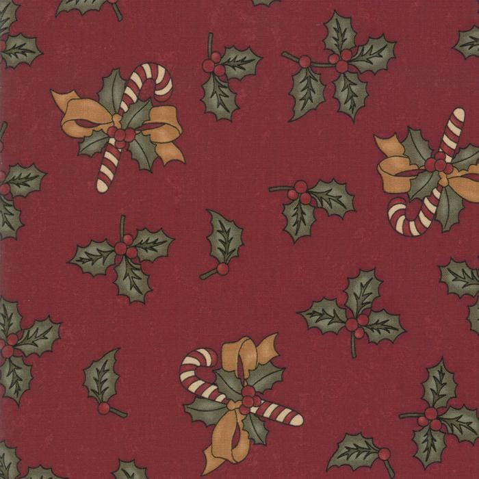 NEW! Sweet Holly - per yard - MODA - by Kansas Troubles - Small Holly Print Black - 9631 19 - RebsFabStash