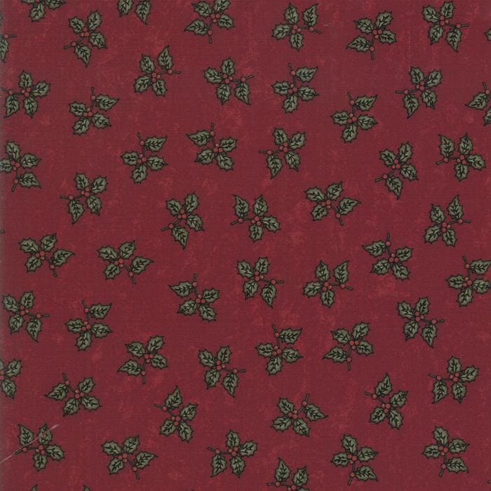 NEW! Sweet Holly - per yard - MODA - by Kansas Troubles - Small Holly Print Black - 9631 19 - RebsFabStash