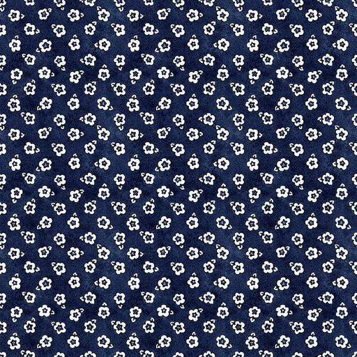 Painter's Palette - per yard - Janet Wecker Frisch- Riley Blake Designs - DARK BLUE Painter's Posey - Tiny flowers on DARK BLUE C8941 - RebsFabStash