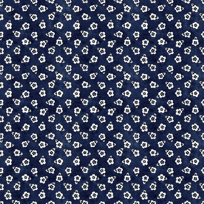 Painter's Palette - per yard - Janet Wecker Frisch- Riley Blake Designs - DARK BLUE Painter's Posey - Tiny flowers on DARK BLUE C8941 - RebsFabStash