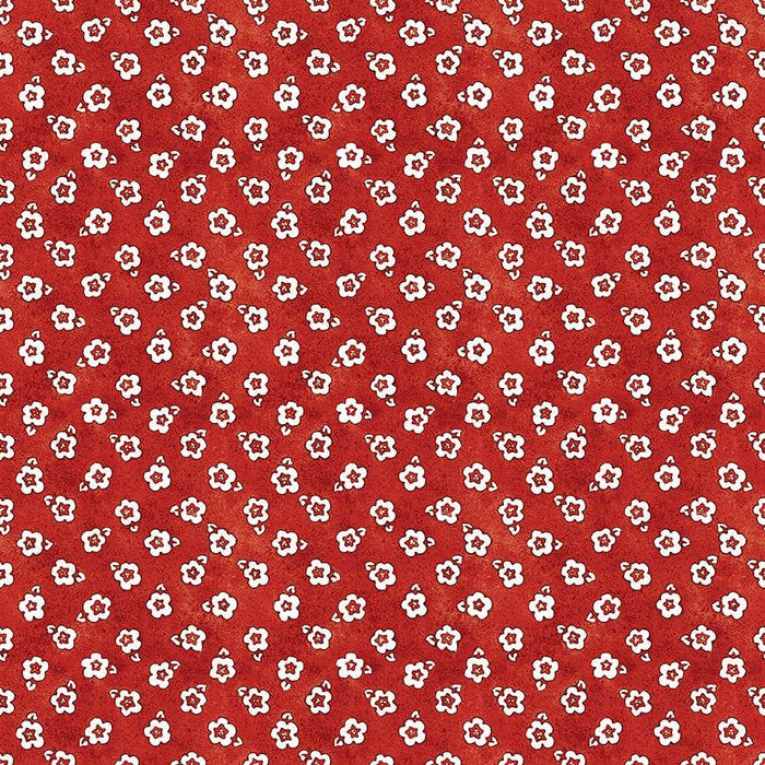 Painter's Palette - per yard - Janet Wecker Frisch- Riley Blake Designs - RED Painter's Posey - Tiny flowers on RED C8941 - RebsFabStash