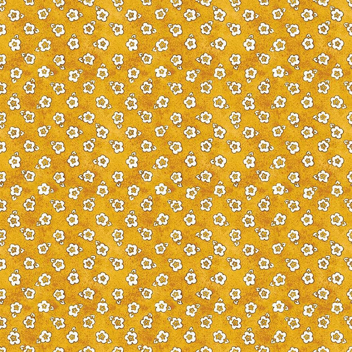 Painter's Palette - per yard - Janet Wecker Frisch- Riley Blake Designs - YELLOW Painter's Posey - Tiny flowers on YELLOW C8941 - RebsFabStash