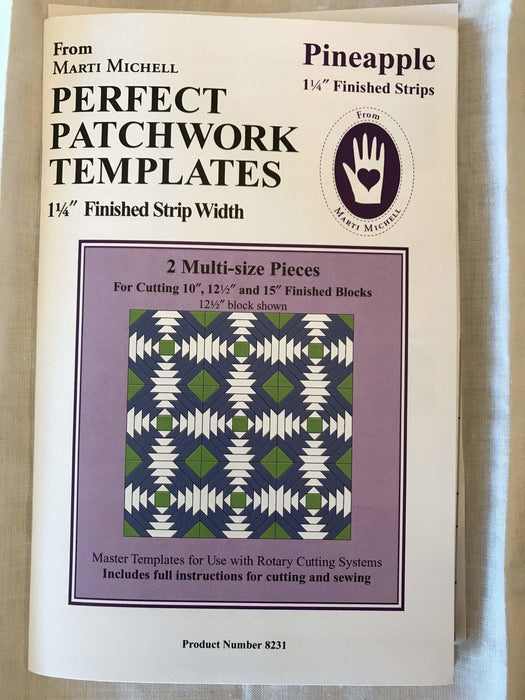 Perfect Patchwork Templates - Pineapple set from Marti Michell - RebsFabStash