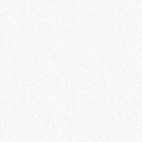 Quilting Illusions - per yard - Quilting Treasures - Curly Cue - White on White - 21517-Z - RebsFabStash