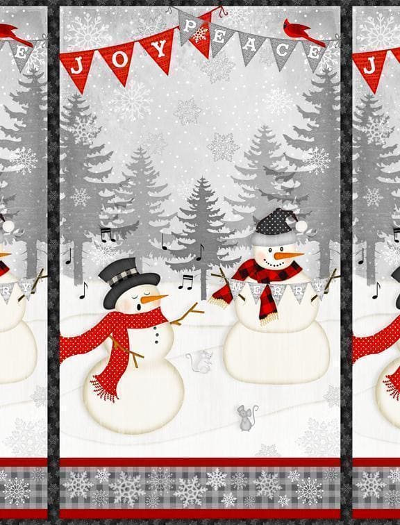 Snowy Wishes - Per Panel- Jennifer Pugh for Wilmington Prints - Adorable  Christmas fabric! PANEL