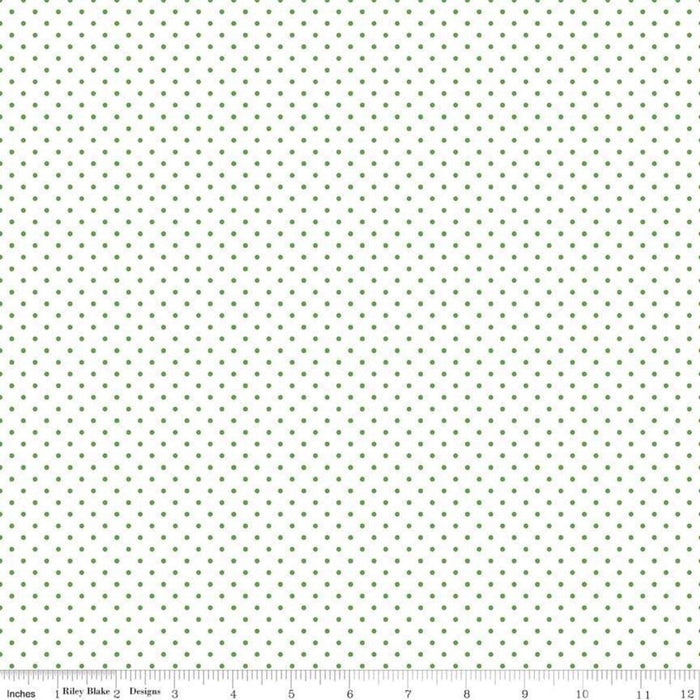 Swiss Dot - per yard - Riley Blake - Aqua dots on white - basics - tonals, blenders C660- 20 - RebsFabStash