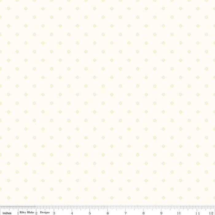 Swiss Dot - per yard - Riley Blake - Clover dots on white - basics - tonals, blenders C660-CLOVER - RebsFabStash