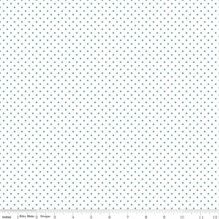 Swiss Dot - per yard - Riley Blake - Clover dots on white - basics - tonals, blenders C660-CLOVER - RebsFabStash