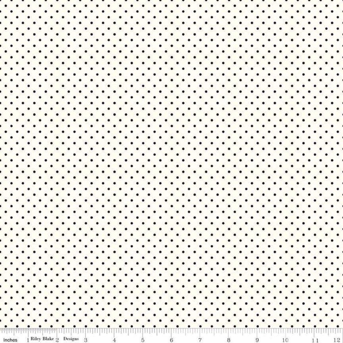 Swiss Dot - per yard - Riley Blake - Clover dots on white - basics - tonals, blenders C660-CLOVER - RebsFabStash