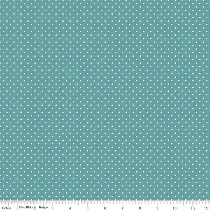 Swiss Dot - per yard - Riley Blake - Le Creme Swiss Dot Clover - basics - tonals, blenders - C600-CLOVER - RebsFabStash