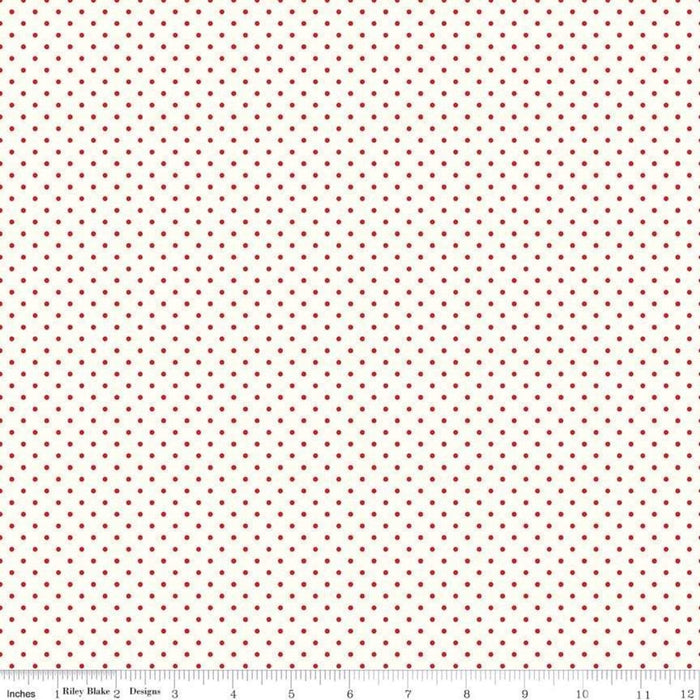 Swiss Dot - per yard - Riley Blake - Le Creme Swiss Dot Clover - basics - tonals, blenders - C600-CLOVER - RebsFabStash