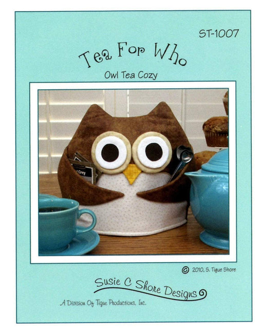 Tea for Who - Owl Tea Cozy - Pattern - By Susie Shore Designs - RebsFabStash