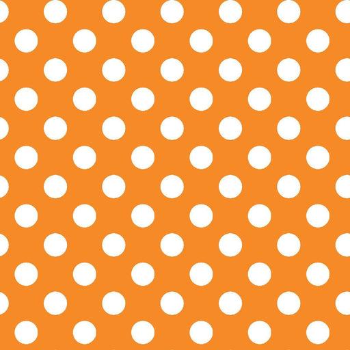 White dots on Orange - Per Yard- Kimberbell Basics - Maywood Studio - MAS 8216-O - RebsFabStash