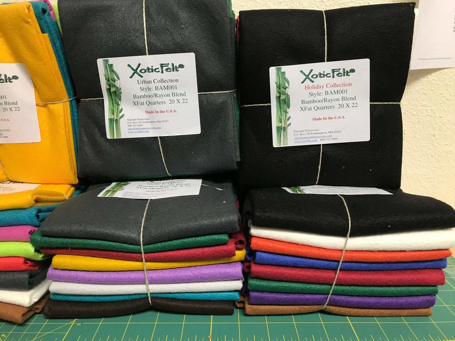 Xotic FELT Bamboo/Rayon Fat Quarter Bundles (8) 20 x 22 pieces-U-Pick! by National  Nonwovens-Urban, Holiday, Tropical, Spring Collections!Tropical